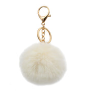 Cute Faux Fur Fluffy Fuzzy Pom Pom Keychain